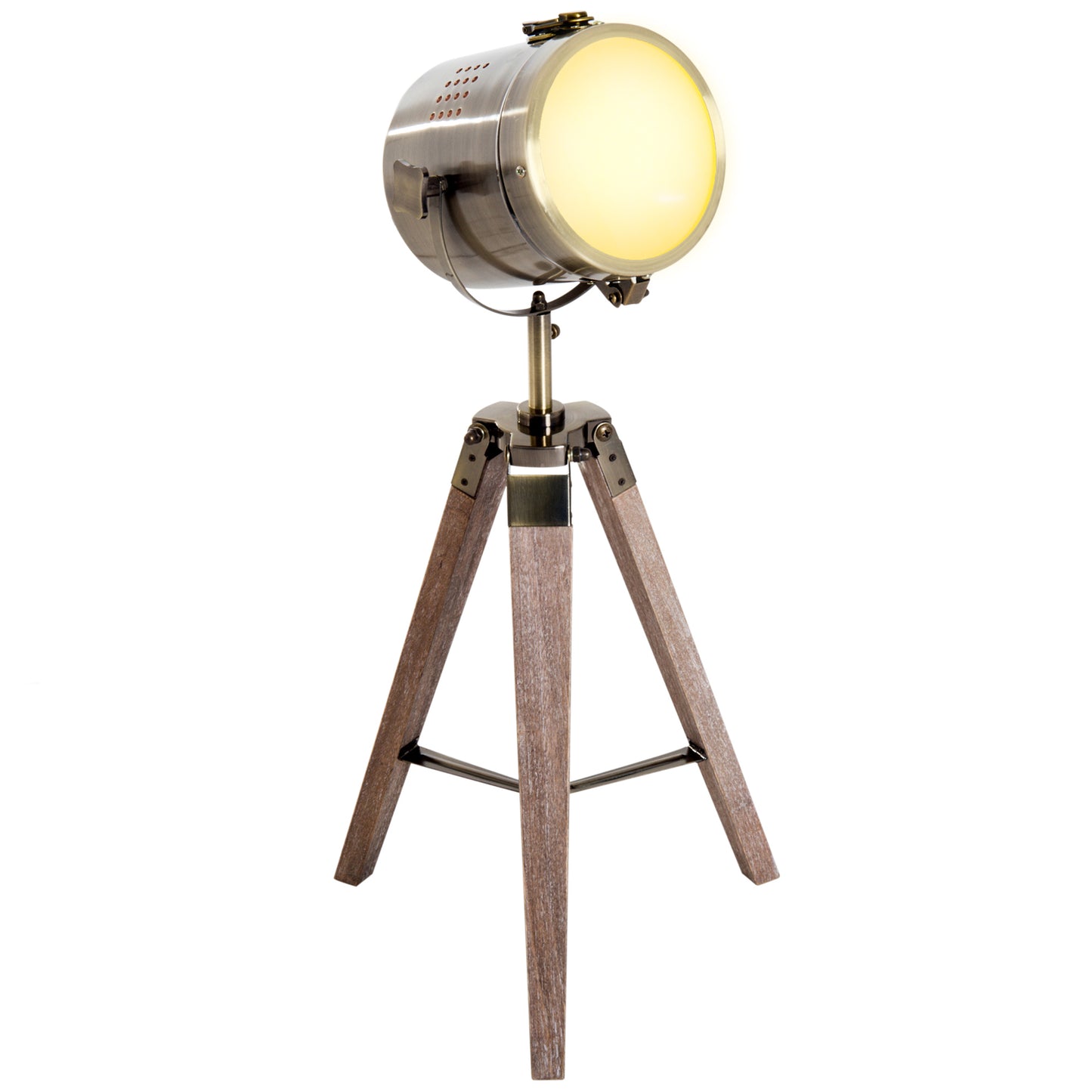 Lámpara de Pie Aurora – Trípode Vintage con Luz Cálida