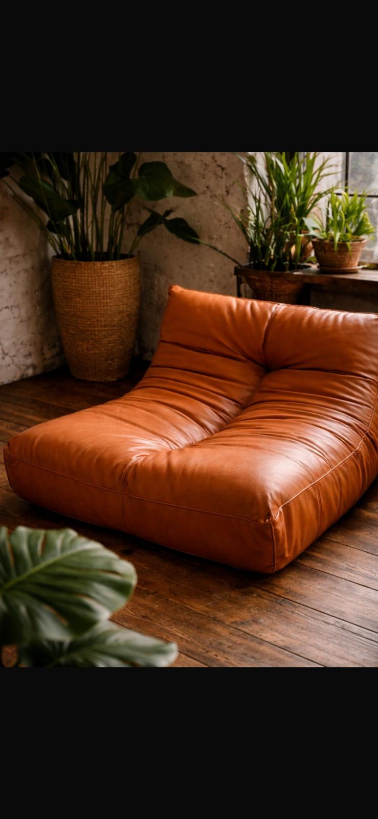 Sillón Perezoso Individual – Tono Marrón Cálido