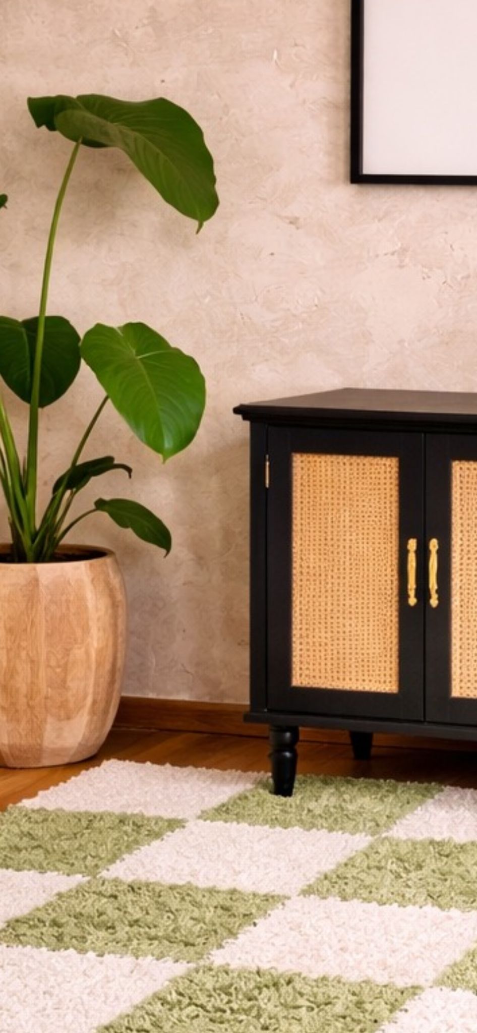 Mueble Escondite para Arenero de Gato – 2 Habitaciones con Diseño Rattan