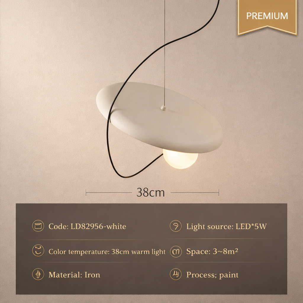Lámpara Colgante Minimalista – Disco de Metal