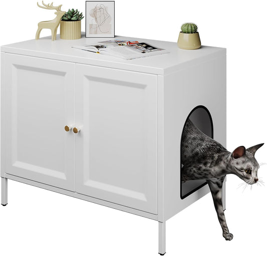Mueble Arenero para Gatos – Diseño Minimalista con Puerta Corredera