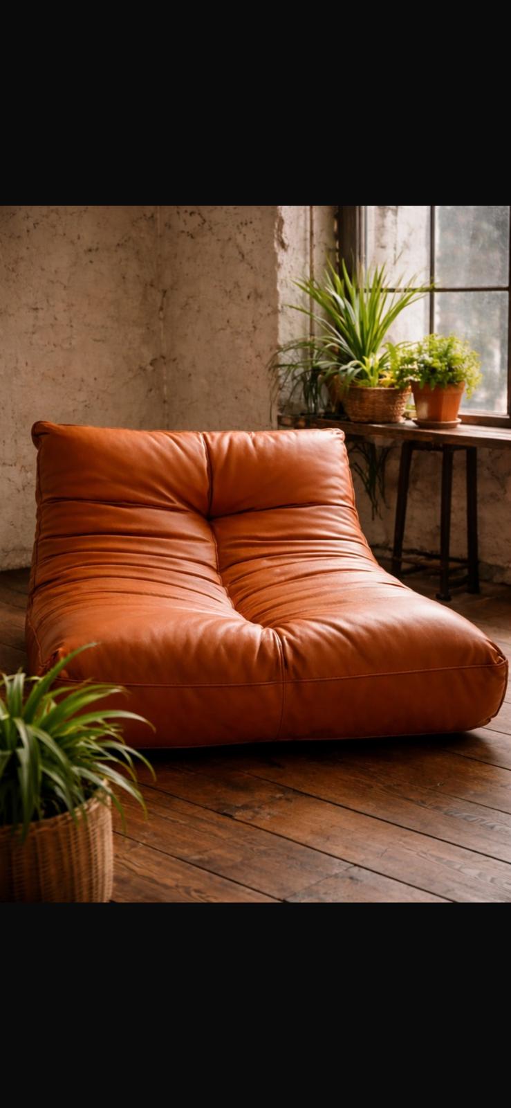 Sillón Perezoso Individual – Tono Marrón Cálido