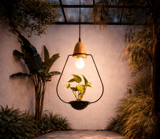 Lámpara Colgante LED para Plantas - Iluminación Decorativa Jardín Interior