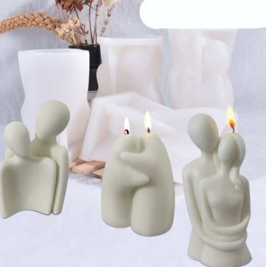 Molde de Silicona para Velas Decorativas – Diseño Abrazo