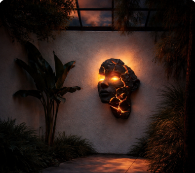 Broken Soul – Lámpara de Pared Escultórica