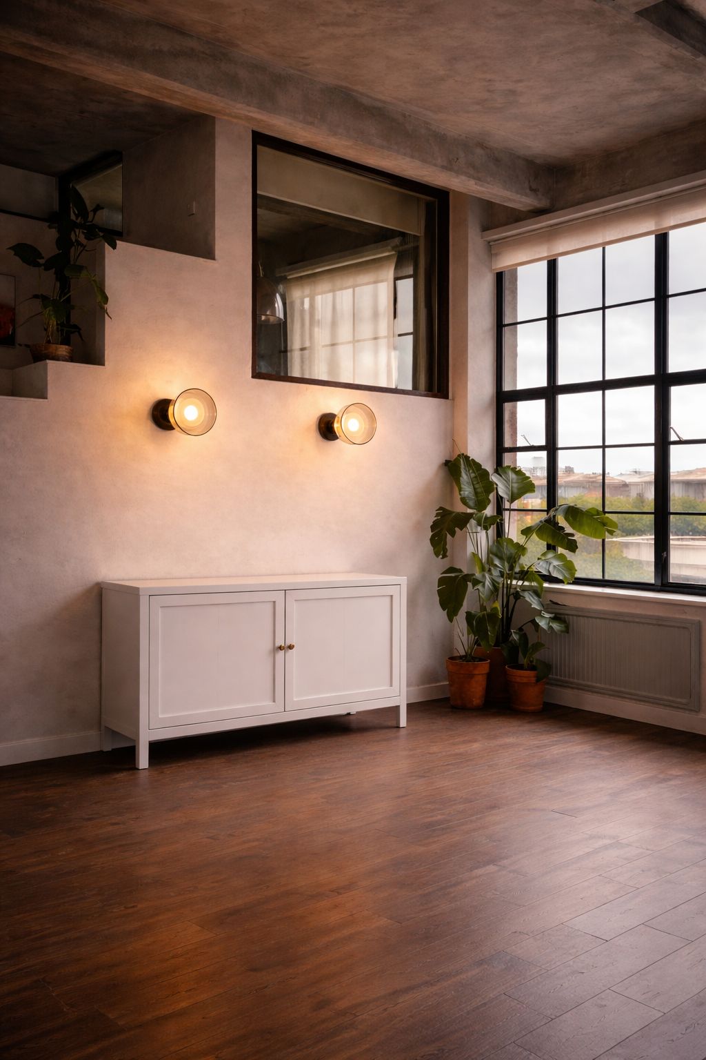 Lámpara de Pared Circular Nórdica – Vidrio y Metal