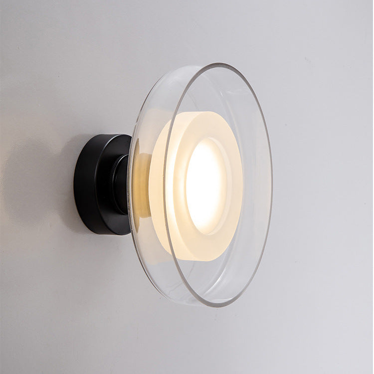 Lámpara de Pared Circular Nórdica – Vidrio y Metal