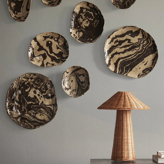 Lámpara de Mesa Seta de Ratán – Diseño Artesanal Nórdico