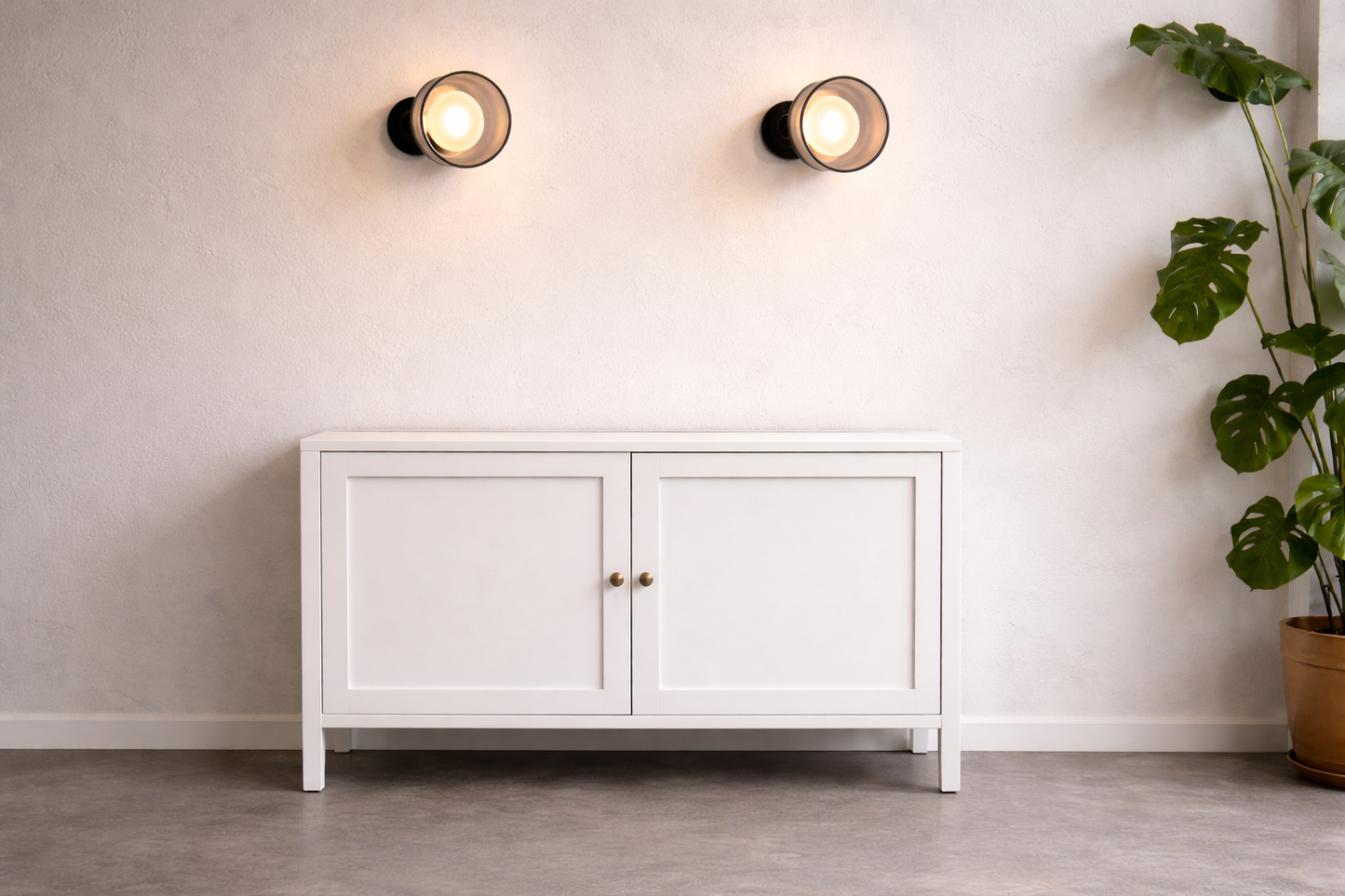 Lámpara de Pared Circular Nórdica – Vidrio y Metal