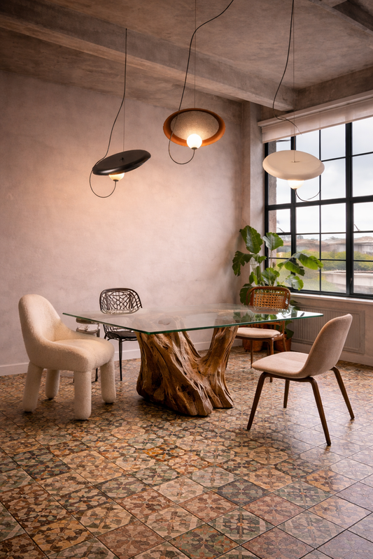 Lámpara Colgante Minimalista – Disco de Metal